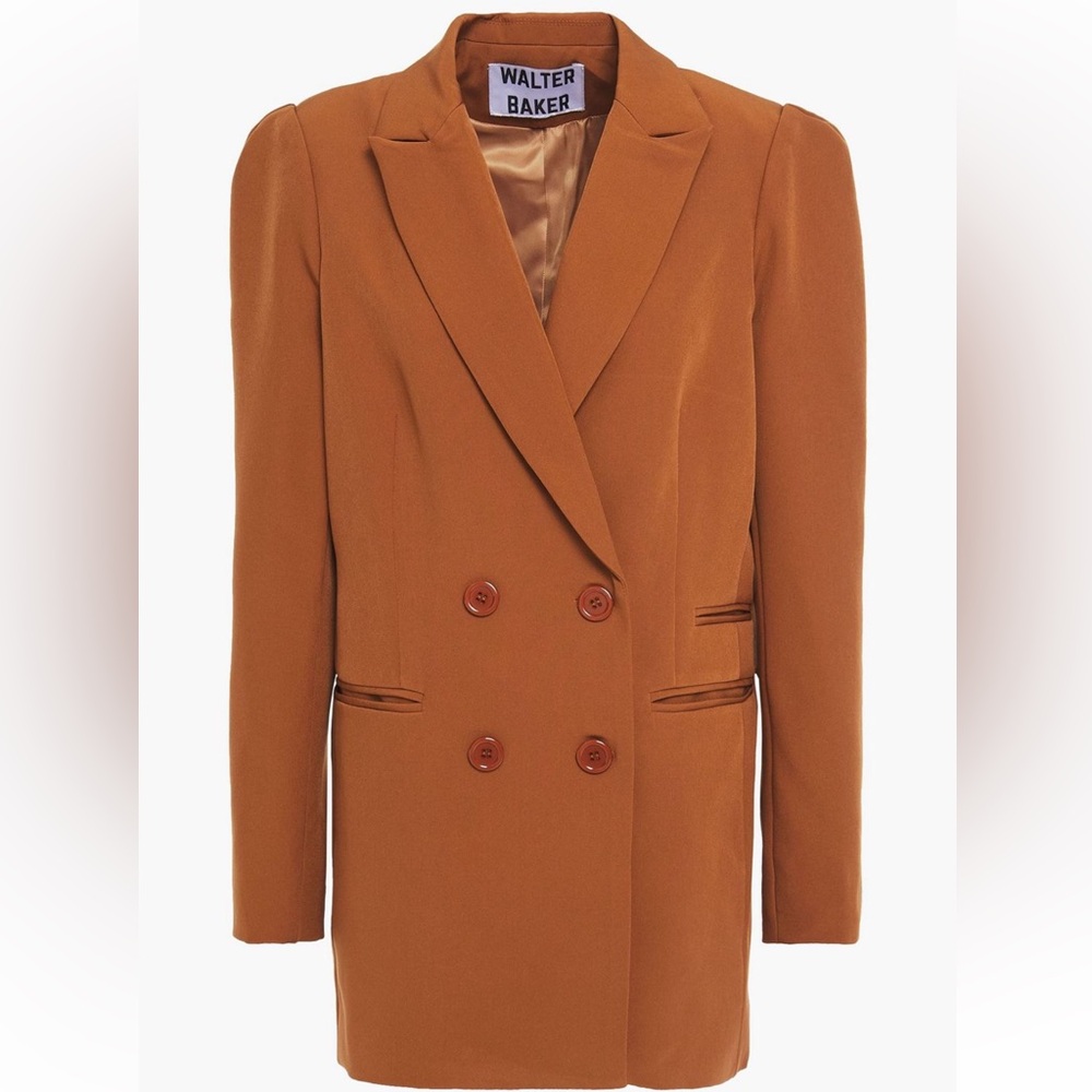 Walter Baker Women's Brown Double-Breasted Blazer